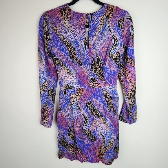Paris Atelier And Other Stories size 2 twist knot dress abstract print - Picture 8 of 14